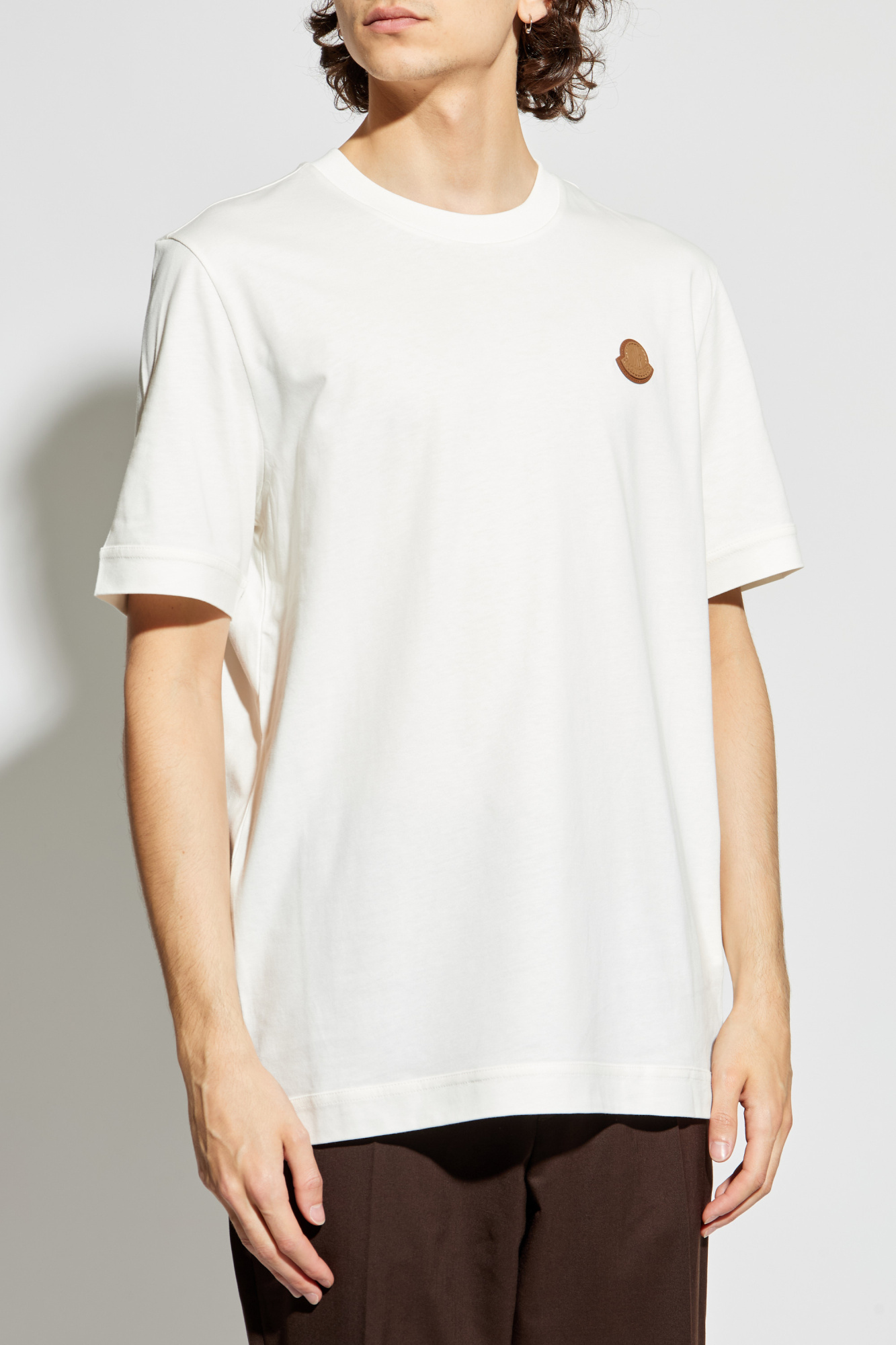 MONCLER ホワイト ロゴ Tシャツ